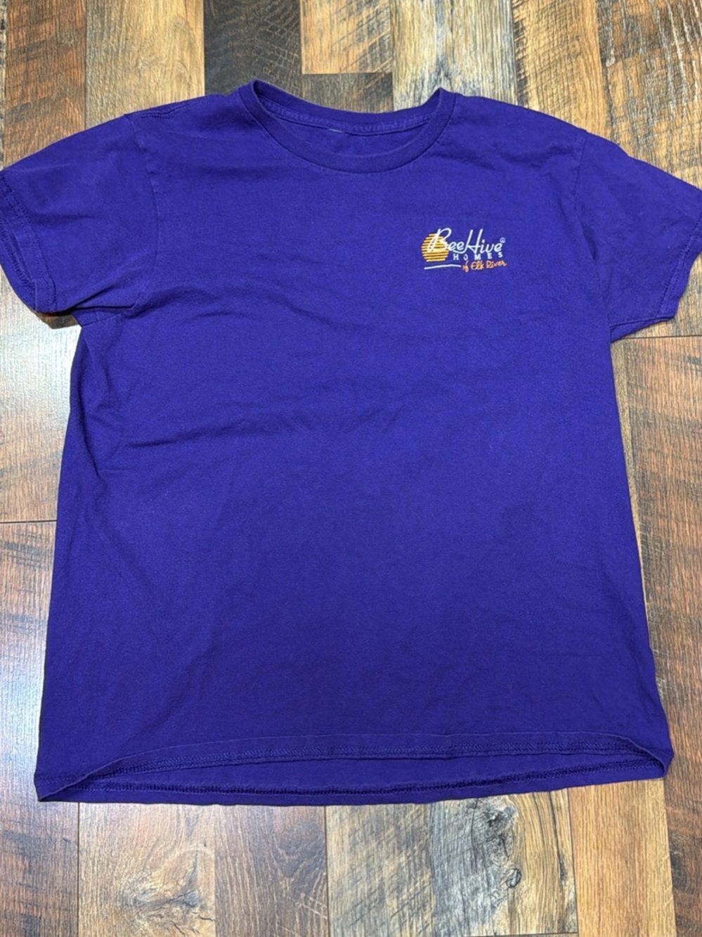 Uniform Advantage Purple Crew Neck Short Sleeve Tee with Chest Logo
